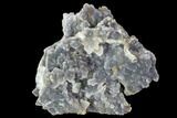 Green Fluorite Crystals on Druzy Quartz - Mongolia #100740-1